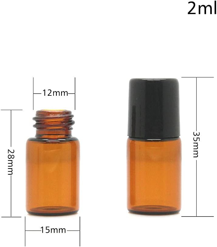 2ml Amber Glass Roller Bottle