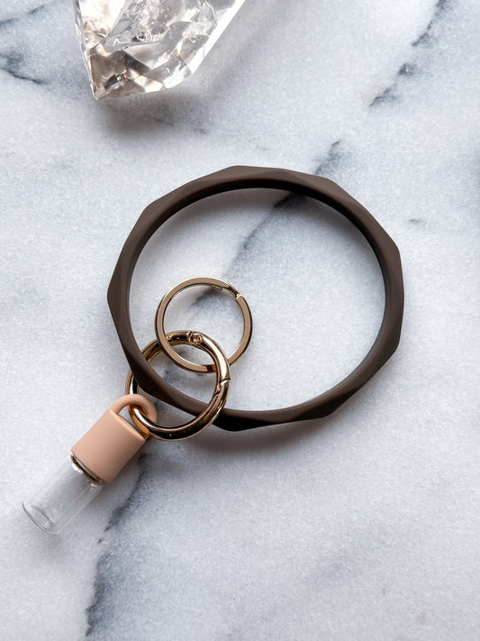 Essential Oil Keychain with Rollerball - Cocoa + Nude