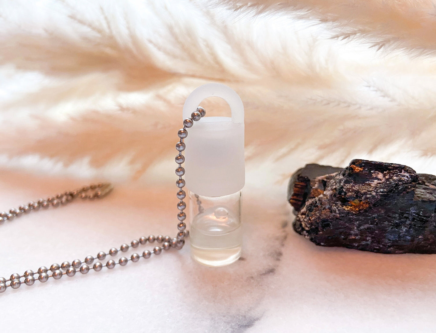 Glow in the Dark Essential Oil Rollerball Necklace