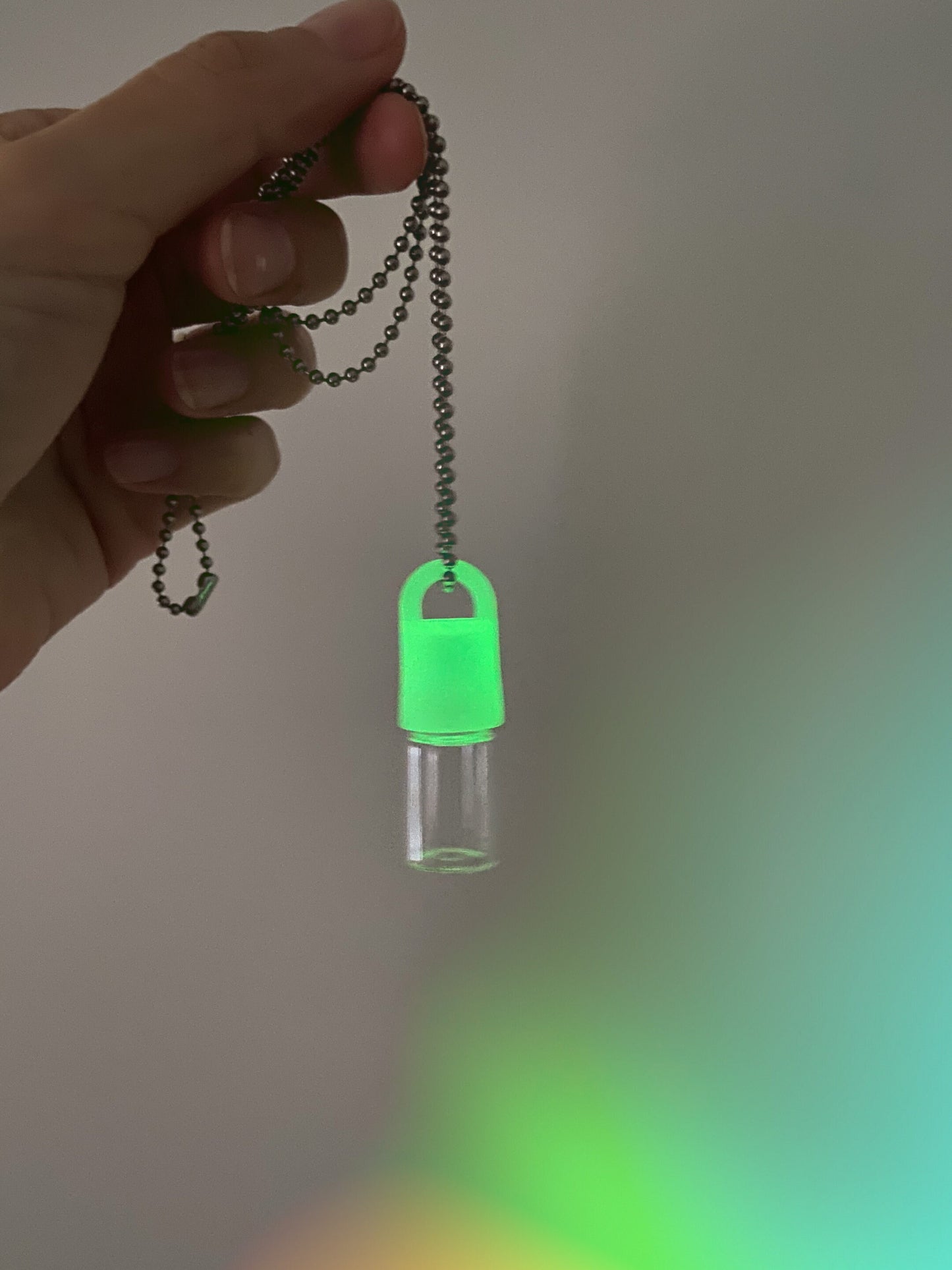 Glow in the Dark Essential Oil Rollerball Necklace